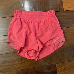 Lululemon Pink Hot Hot Shorts — Size 4